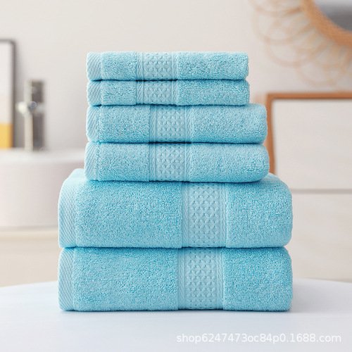 Pure cotton towel absorbent bath towel square towel A type towel set 3 pieces 6 pieces set amazon ebay towel sets 3p