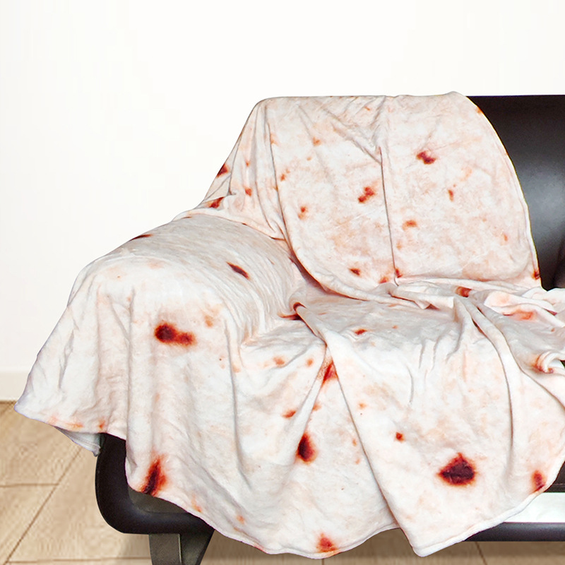 Amazon burrito manta impresa digital manta de pizza franela manta de siesta manta de oficina franela manta