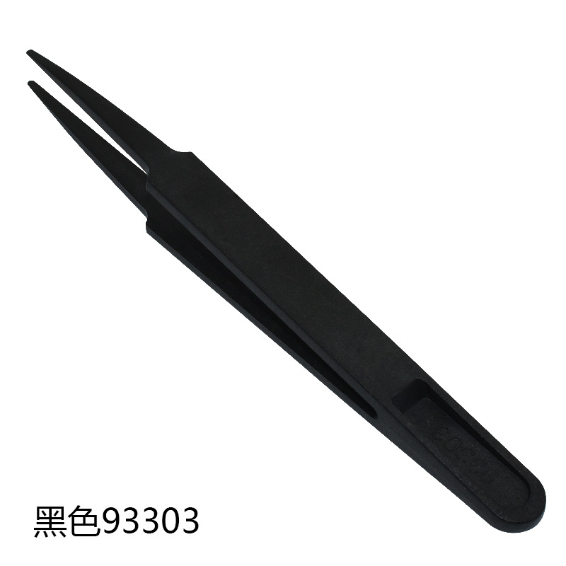 Venta al por mayor fibra de carbono antiestático pinzas de plástico blanco puntiagudo Cabeza ancha cabeza plana libre de polvo pinzas de purificación clip de plástico image 18