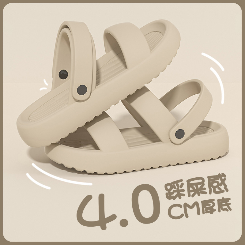 Thick-soled sandals and slippers eva anti-slip wear-resistant women's beach two-wear breathable summer outdoor fashion sandals