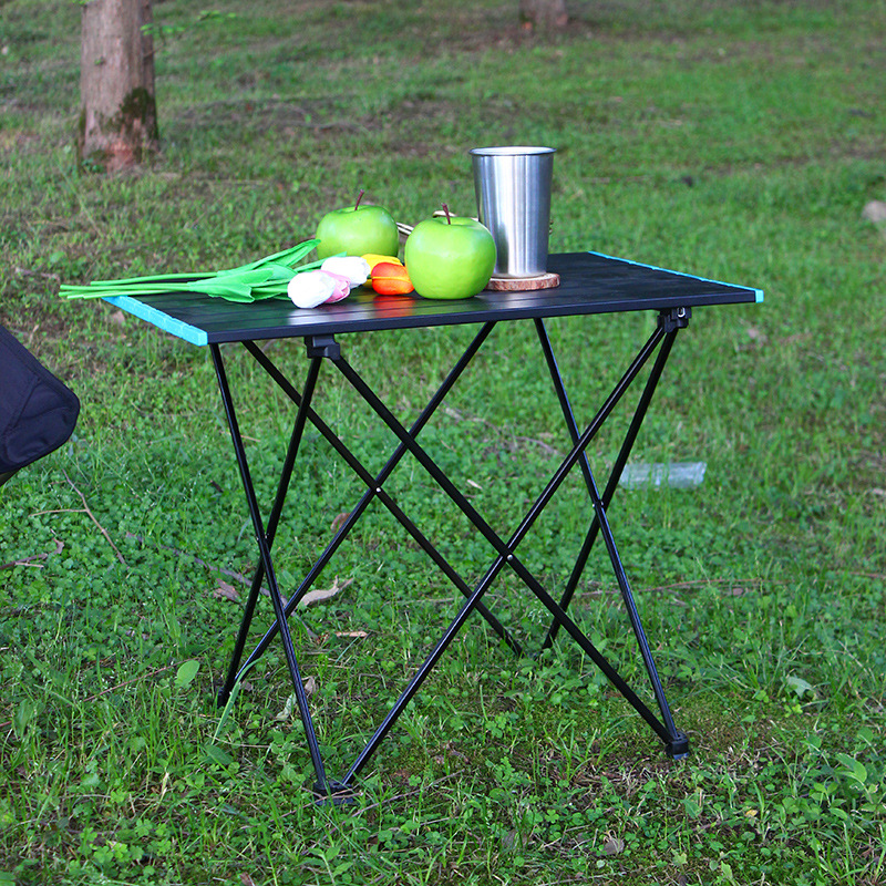 便携式折叠太空桌露营野餐烧烤超轻车载自驾游户外蛋卷桌厂家批发