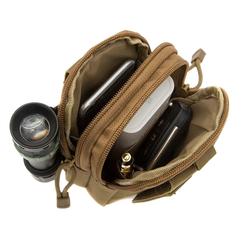 Waist Bag Outdoor Sports Military Fan Battle Speed Portable Bag Mobile Phone Hanging Bag Waterproof Multifunctional Camouflage Mountaineering Running Waist Bag