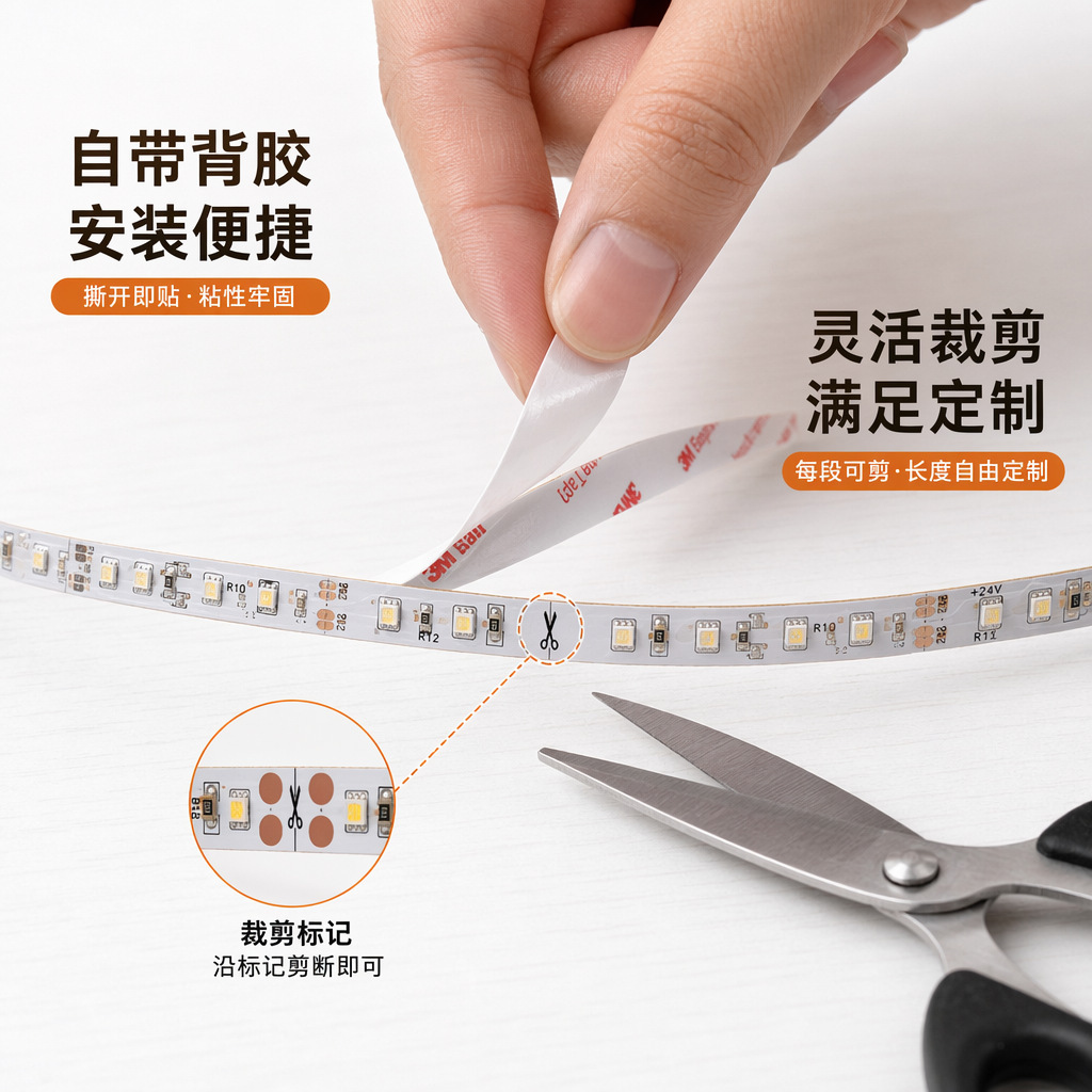 LED light strip 98 display full spectrum special patch linear low voltage self-adhesive light strip home decoration ceiling linear atmosphere light