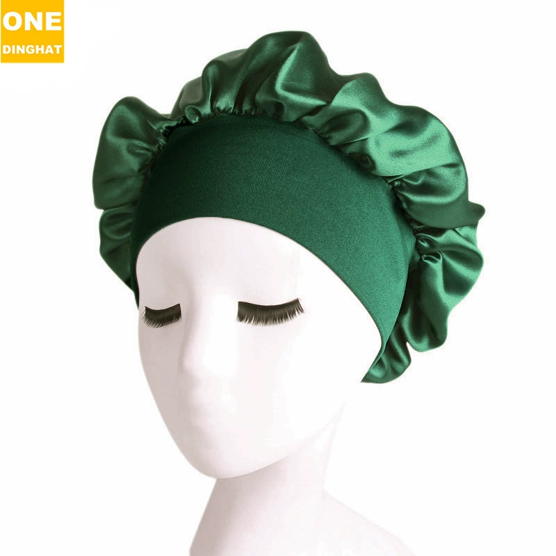 Sleeping Hat TJM-301 — Wide-Edge High-Elastic Ladies Hair Care Cap, Satin-Look, 56–58 cm