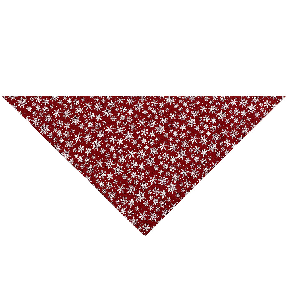 Tanpopo en stock algodón transfronterizo copo de nieve mascota triángulo toalla perro saliva toalla Navidad mascota saliva toalla