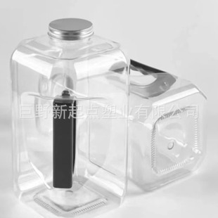 Large Capacity 3 Litres Square Barrel Watermelon Barrel Cocktail Takeaway Juice Drink Bar Packing Barrel Commercial Stall