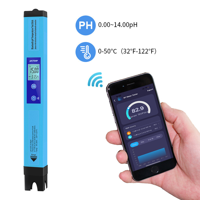 BT-300蓝牙款二合一PH/温度水质笔酸碱度鱼缸养殖检测笔