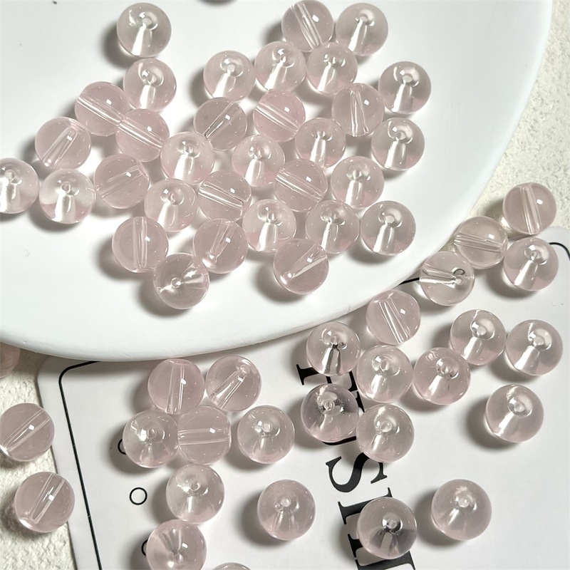 【10mm模造水晶】ゼリー色純色模造水晶瑠璃散珠diy手作りビーズ半製品配合|undefined