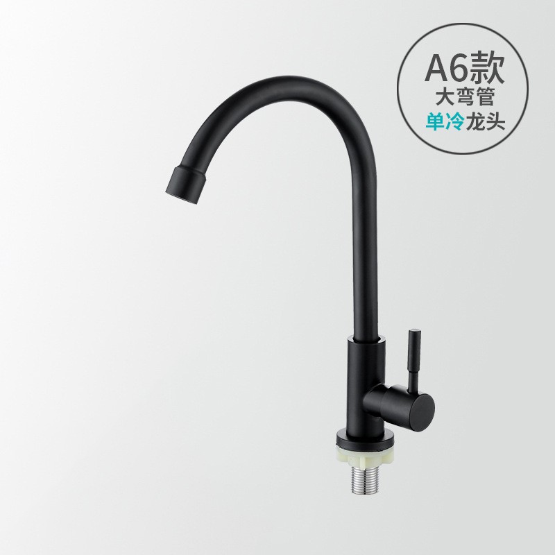 acero inoxidable cocina grifo de lavandería rotativa simple frío lavabo doméstico lavavajillas lavabos fríos y calientes lavabos