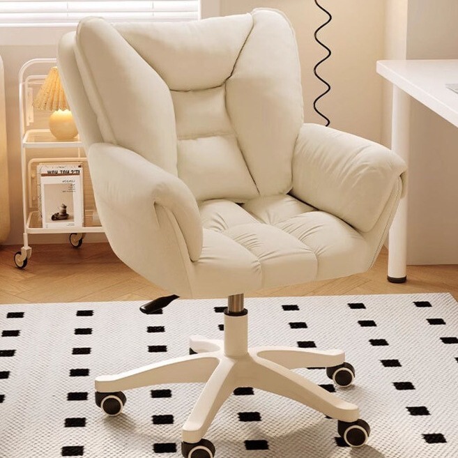 Bedroom Makeup Chair College Students' Desk Backrest Lifting Swivel Chair Girls' Dormitory Comfortable Computer Chair Nail Art Chair Bedroom Makeup Chair College Students' Desk Backrest Lifting Swivel Chair Girls' Dormitory Comfortable Computer Chair Nail Art Chair