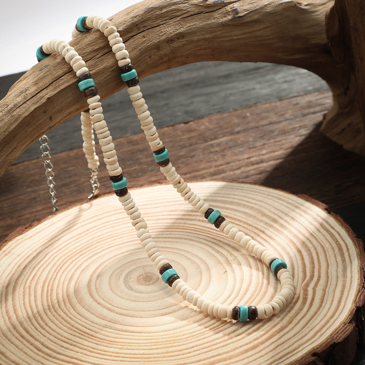 Simple Style U Shape Wooden Beads Unisex Necklace display picture 3