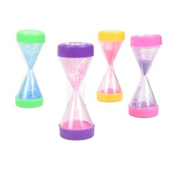 Cross-border children's desktop ornaments creative anti-fall timer gift time hourglass color hour quicksand bottle wholesale