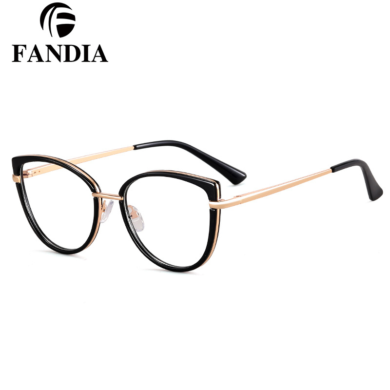 81105 moda damas TR90 marcos de gafas europeas y americanas anteojos de luz azul para la miopía de las mujeres se pueden ajustar a los grados