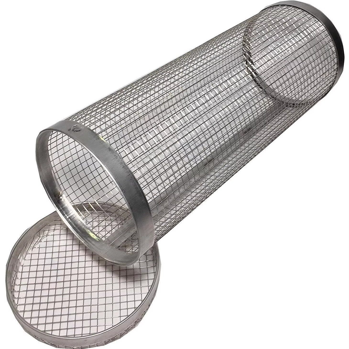 Cesta Giratoria para Barbacoa de Acero Inoxidable Portátil para Picnic
