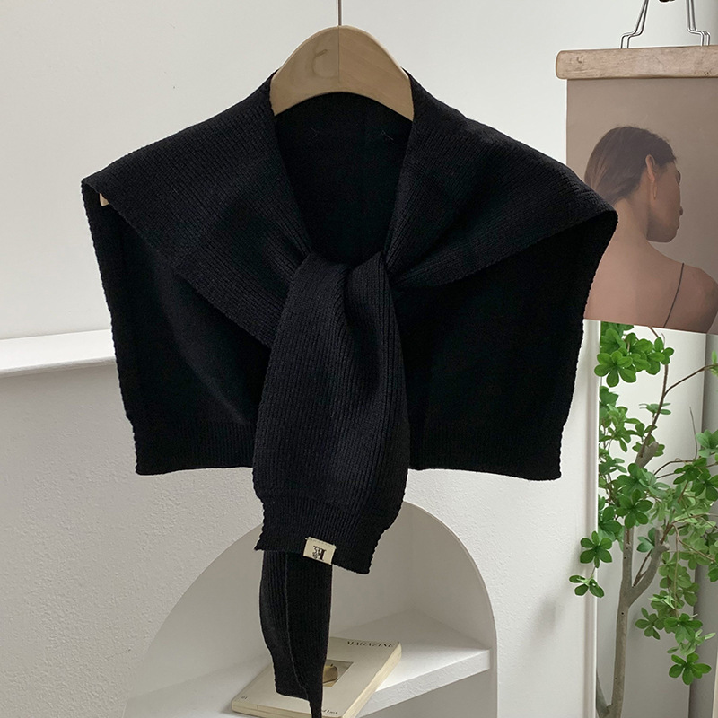 Chal de punto coreano nuevo hombro de oficina de color sólido aire acondicionado habitación exterior para proteger el cuello bufandas cálidas moda exterior