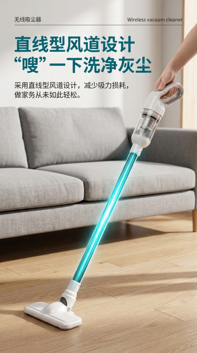 Handheld Wireless Vacuum Cleaner for Home and Car Use 2025, High Suction, Compact and Portable, Dual-Purpose for Car and Home Cleaning