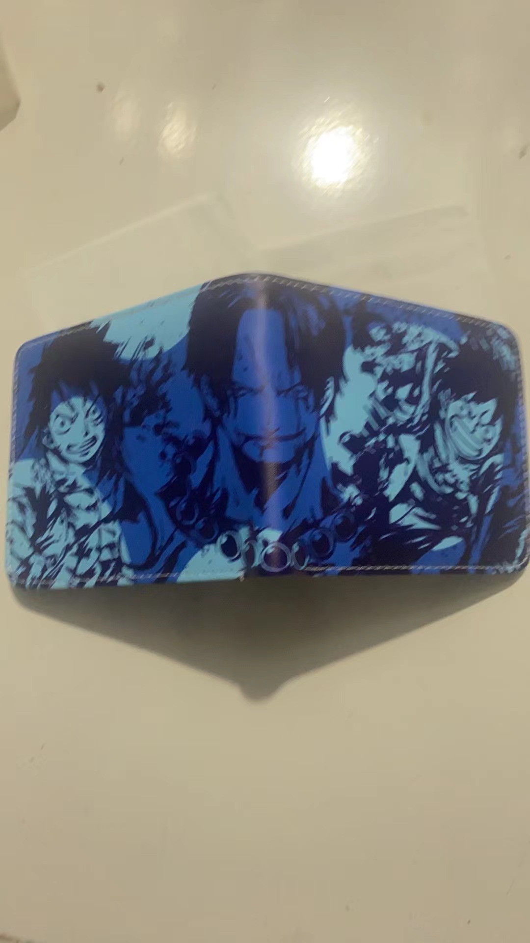 One Piece One Piece Cartera de dibujos animados japoneses Luffy Choba Solon plegable estudiantes PU cartera de cuero corta