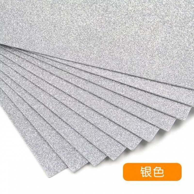 金葱背胶海绵纸材料儿童手工纸泡沫纸带闪光橡塑金粉彩色纸|undefined