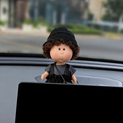 Potato Sister Car Ornament Car ornaments - screen-model-black-hat-overalls-curly-potato