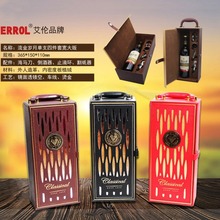 单支装酒盒2025新款皮盒葡萄酒红酒包装盒红色喜庆设计一瓶酒礼盒