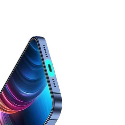 Charging Port Protection Film with Night Light, Compatible with Apple iPhone 14 Pro Max, Dust Plug, Fluorescent Scratch-Resistant Protection Film