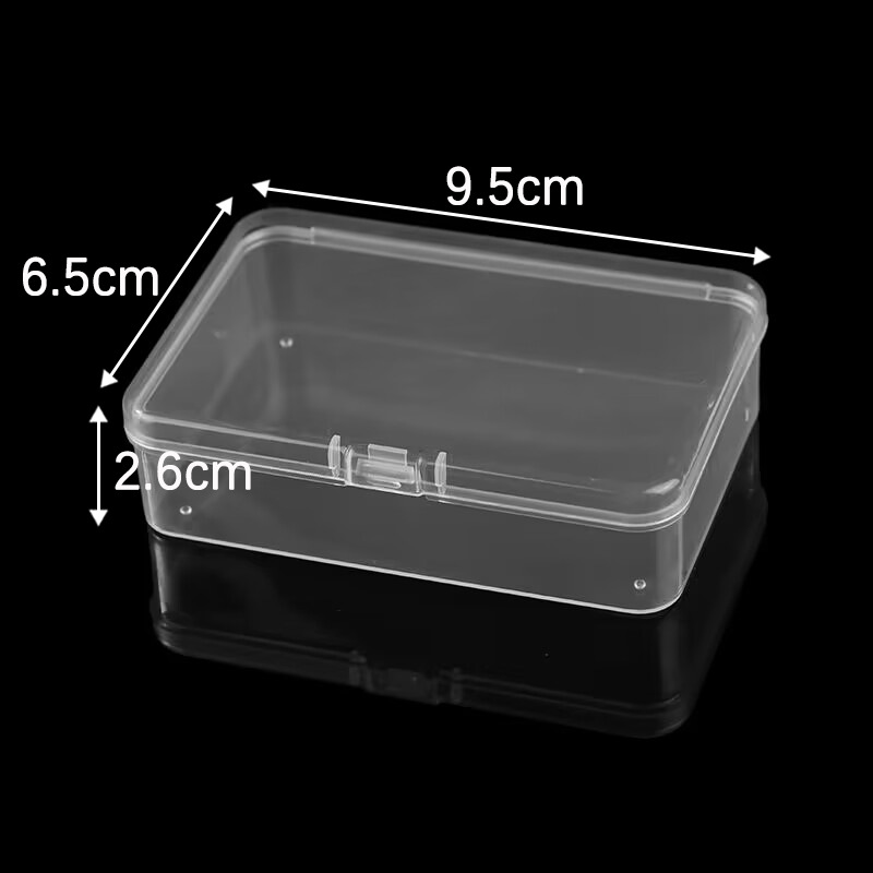 Cuadrado transparente caja de almacenamiento de plástico PP caja de embalaje joyas accesorios de hardware partes tapones para los oídos caja pequeña caja de elemento