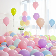 马卡龙粉色系气球批发加厚儿童生日结婚装饰场景布置彩色汽球