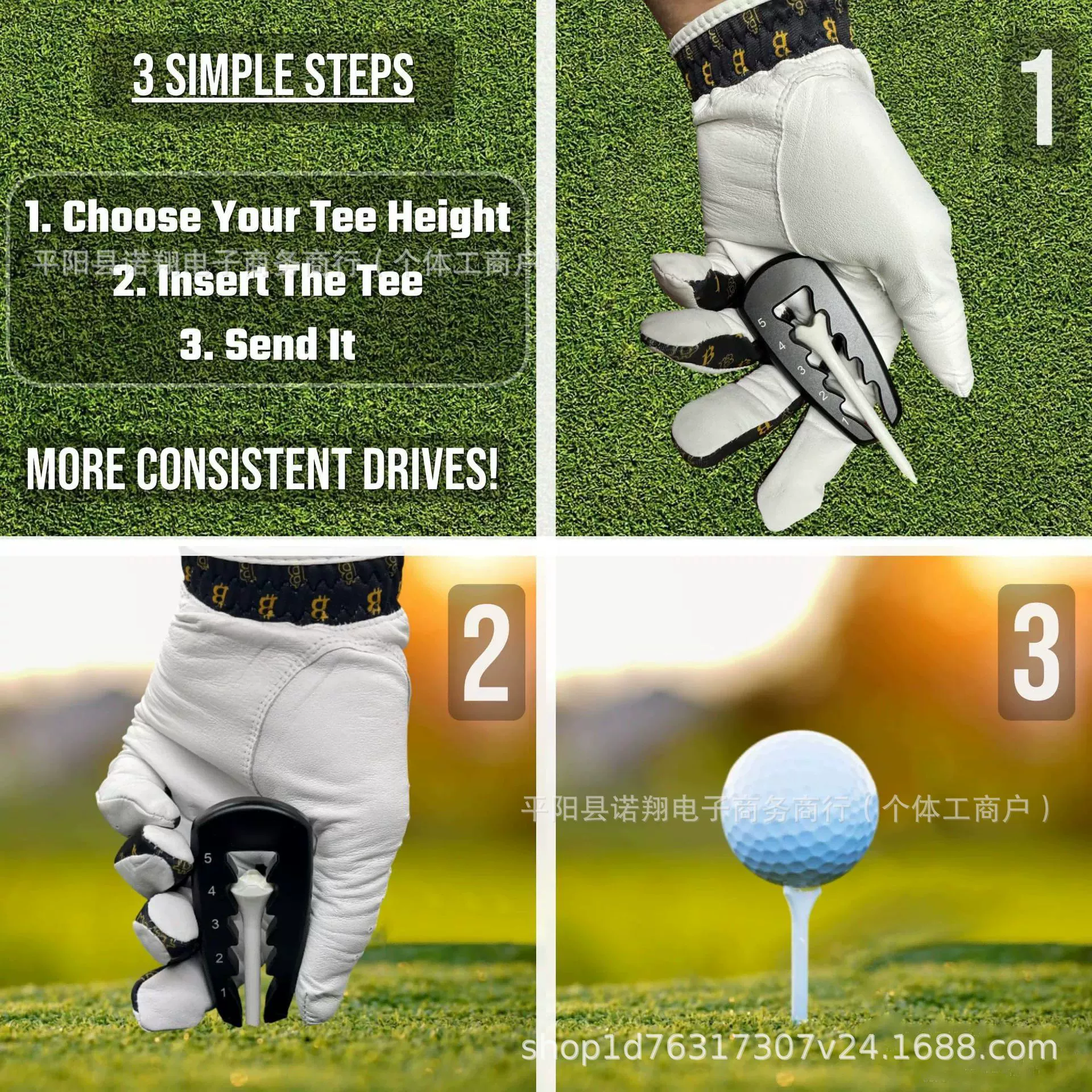 Новый продукт Amazon Golf Tee Height Tool Golf Seat Height Tool Ball Pin Setter