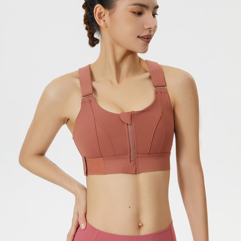 Explosiones de comercio exterior nuevas cremallera delantera velcro ajustable ropa interior deportiva de alta resistencia a prueba de choques para correr image 3