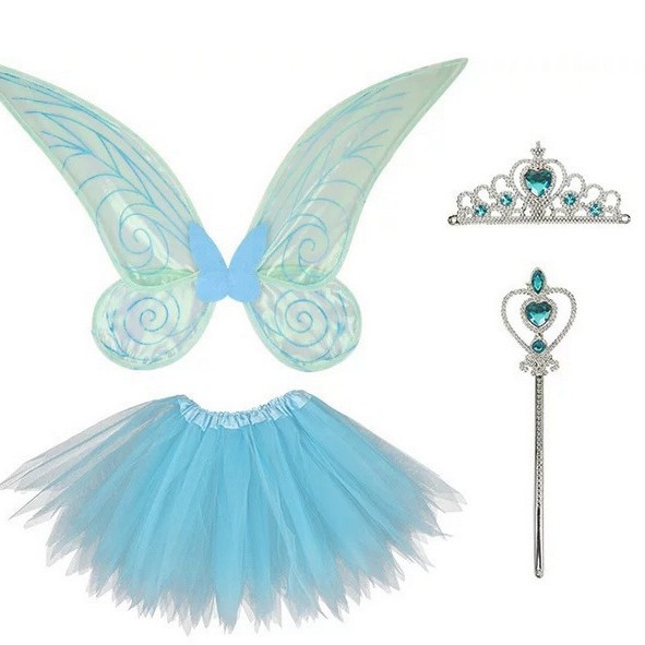 Cruz-frontera plegable colorido alas mariposa Festival DE LOS NIÑOS rendimiento vestido hasta props princesa Ángel traje