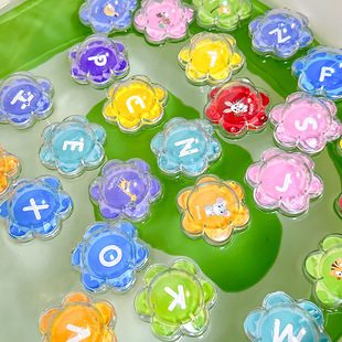 Cross-border Children's Bathroom Floating Ball Bath Toy Early Education Alphanumeric Cognitive Animal Baby Water Play Toy