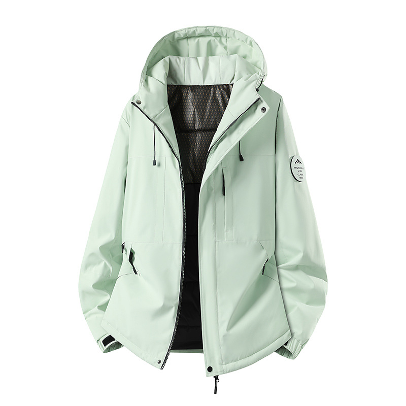 Windproof and waterproof couple's trendy brand 2025 autumn and winter outdoor warm cotton jacket with hood