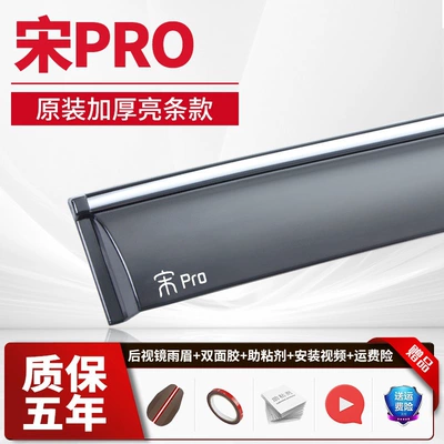 F3 Tang Dmi Han Ev Max | Rain shield - 4-pieces-for-all-versions-of-song-pro-electroplated-bright-strips-upgraded-and-thickened-2-stickers
