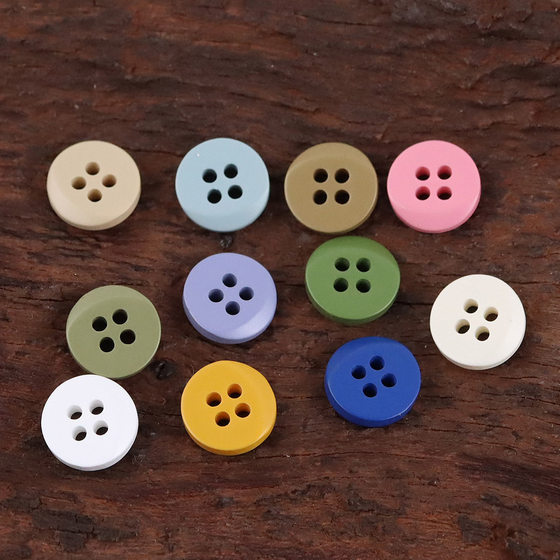 Chamfered resin button Klein blue spring and summer shirt button all-match small fresh pajamas Denim dress button