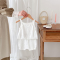 女童夏季兔子纯棉吊带短裤针织衫2024韩版宝宝儿童开衫两件套童装