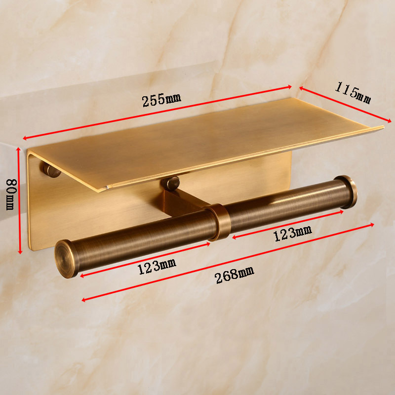 Espacio directo de fábrica de aluminio de doble rollo de teléfono móvil titular de tejido alargado titular de papel higiénico