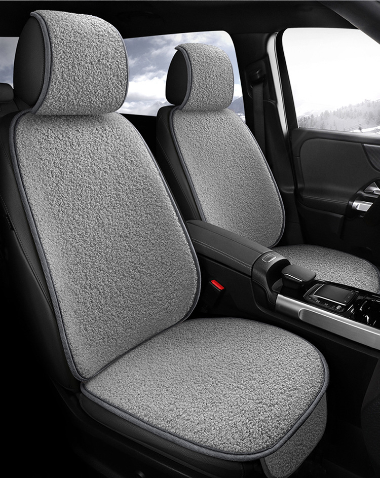 New winter teddy velvet warm car seat cushion fleece-lined thickened non-slip tie-free universal small waisted car seat cushion