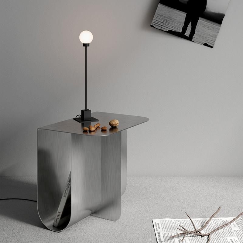 Creative Italian Sofa Side Table Designer Light Luxury Living Room Small Coffee Table Modern Simple Bedside Table Bedside Table
