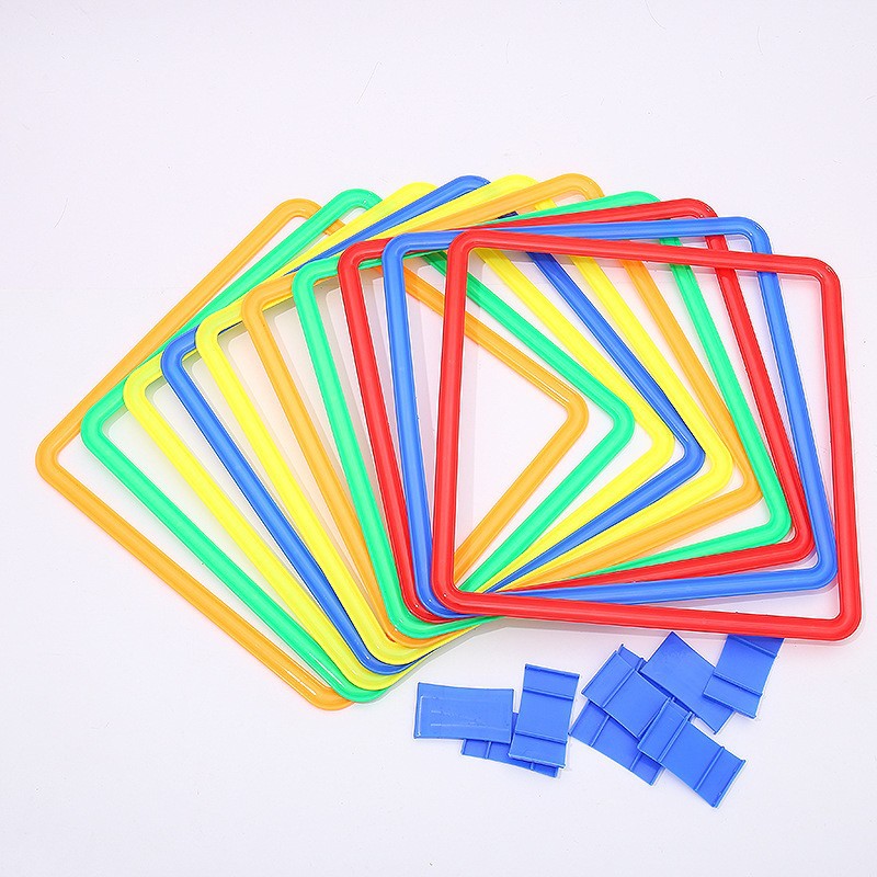 Kindergarten educación temprana equipo sensorial para niños entrenamiento físico Casa de salto al aire libre juguetes entre padres e hijos saltando escalera de agilidad a cuadros