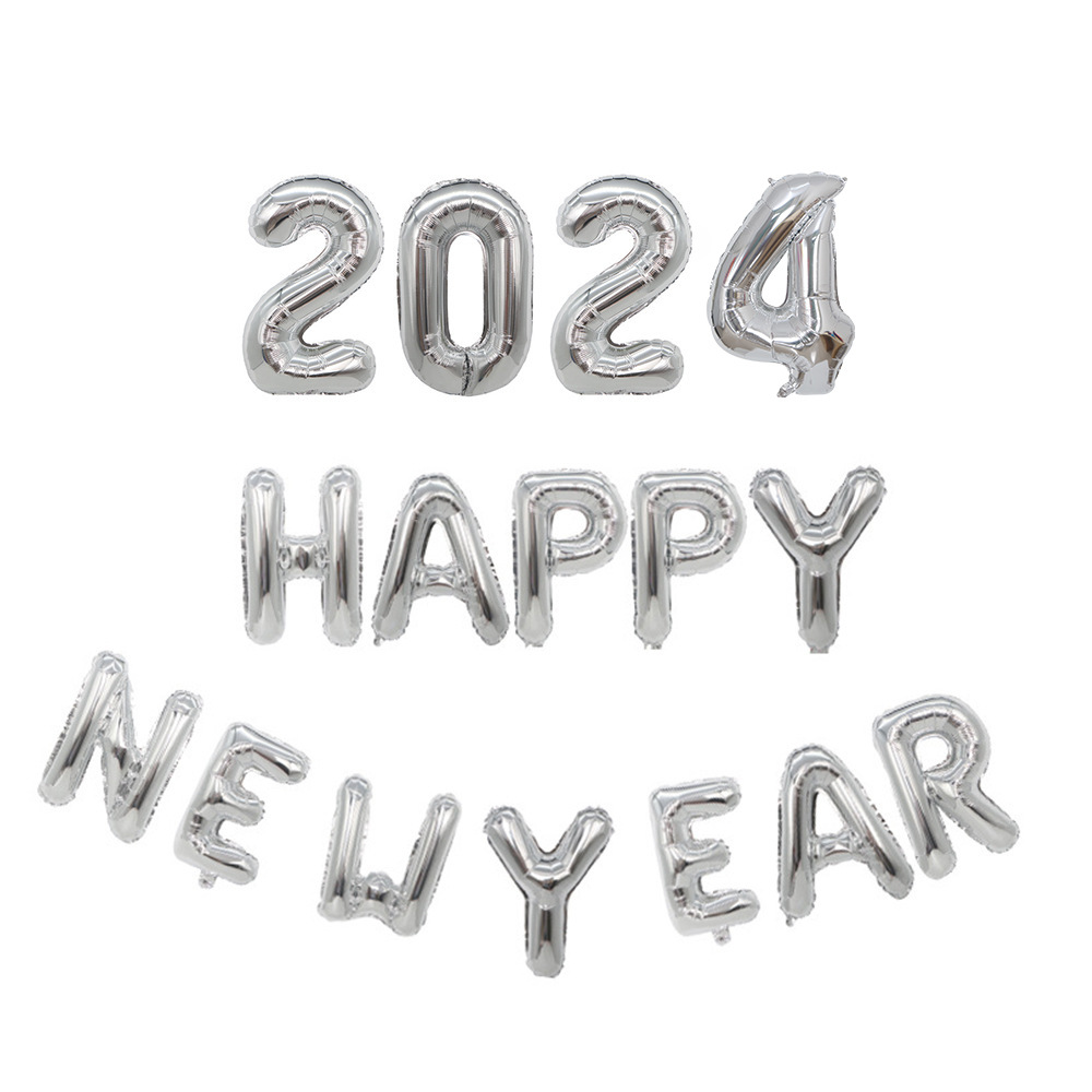 Christmas Festival Letter, Number Pattern Basic, Simple Style Style Christmas Basic Simple Style Letter Number Aluminum Film Party Festival Balloons