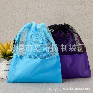 Manufacturer 210D Polyester Drawstring Bag Backpack Bag Wire Mesh Nylon Bag Oxford Cloth Drawstring Bag Print logo