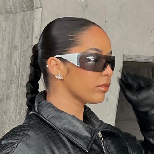  New European & American Y2K Five-Pointed Star Jumpsuit Sunglasses | Frameless '90s Chic Millennium Shades | Cross-Border Sports Eyewear