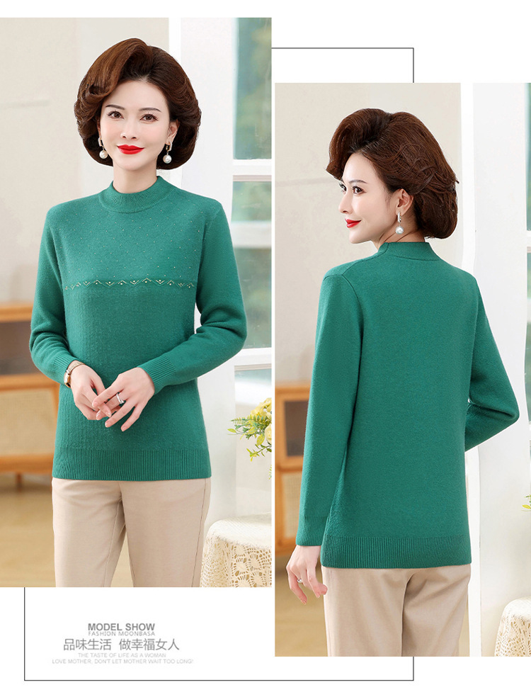 E5869 640K ÁO LEN NỮ TAIRYA ÁO LEN MÙA XUÂN THU ĐÔNG TRUNG NIÊN DÀY ẤM THỜI TRANG NỮ G02 SẢN PHẨM MỚI