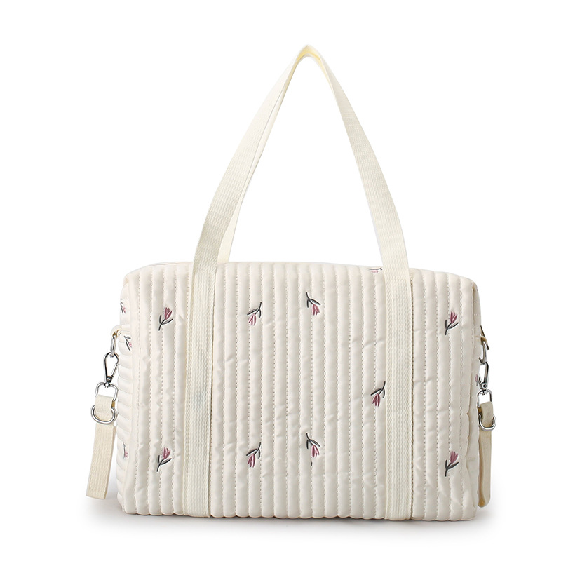 Bolsa de momia ultraligera de un solo hombro 2022 Nueva bolsa bordada madre y bebé madre bebé con bebé bolsa de asas de gran capacidad