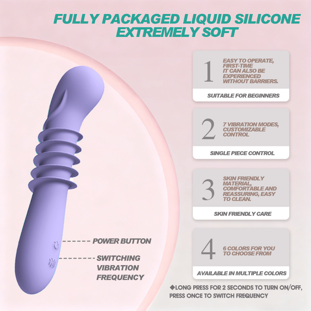 Liquid Silicone Vibrator for Women, 7 Vibration Modes, USB Magnetic Charging — detail image 2