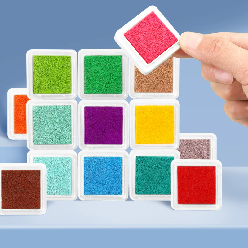 Детская цветная Подушечка для рисования пальцами 24 цвета резиновый штамп граффити стол для пигментной печати 3*3 Детский сад Пальмовая живопись Печатный стол