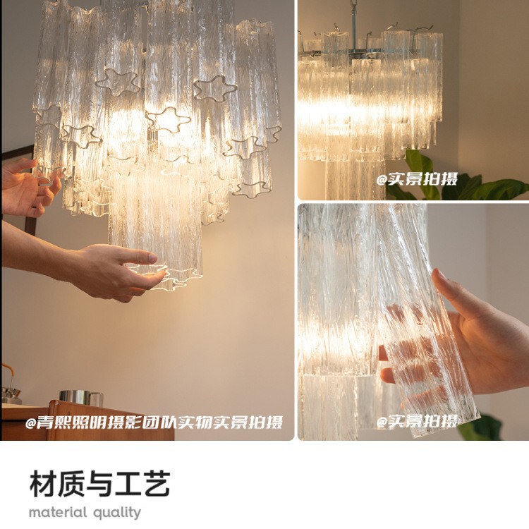 TronchiMuranoレトロなシャンデリアフランスのリビングルームのアイデア中古ランプ階段ガラスシャンデリアのデザイン|undefined