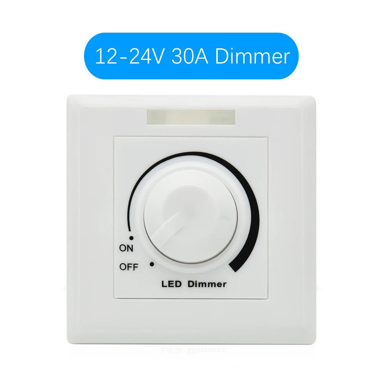 LED low voltage 12-24V/30A monochrome dimmer PWM knob remote control light mounted dark mounted 86 dimmer switch panel LED low voltage 12-24V/30A monochrome dimmer PWM knob remote control light mounted dark mounted 86 dimmer switch panel