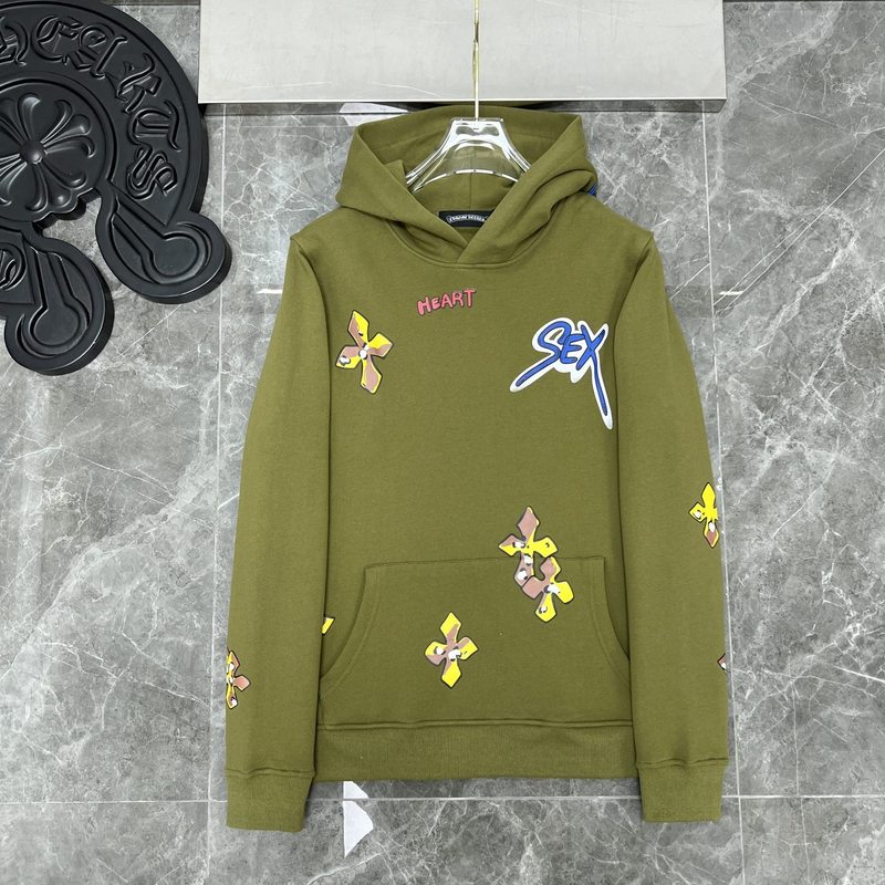 Chrome Heart Hoodie 克罗伈十字架连帽卫衣跨境宽松男女拉链帽衫|undefined