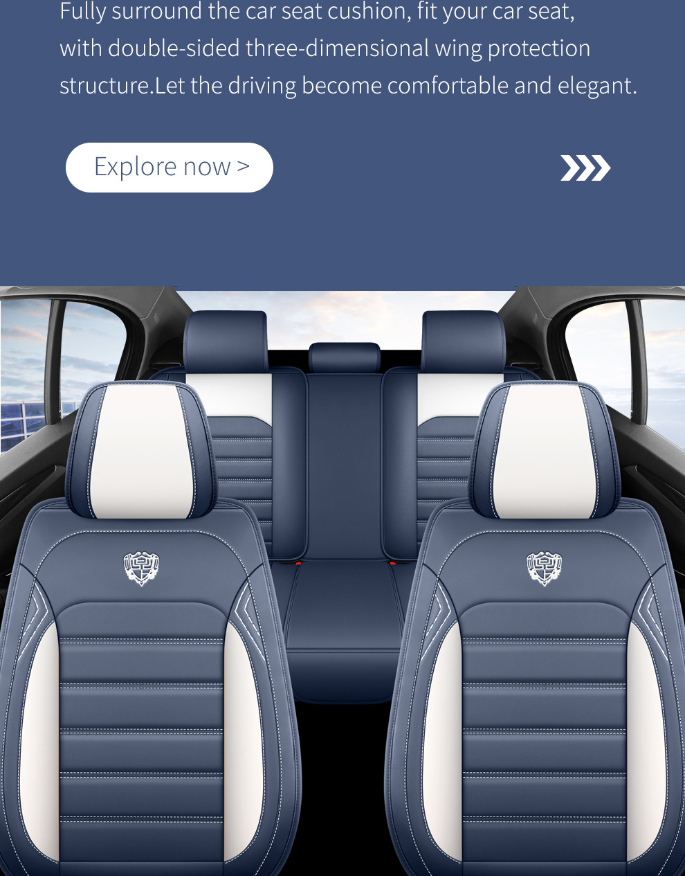 Cross-Border Amazon Car Seat Cushion, All-Season, Full Leather, Fully Covered, Wear-Resistant, Breathable, Car Interior Seat Cushion Cover